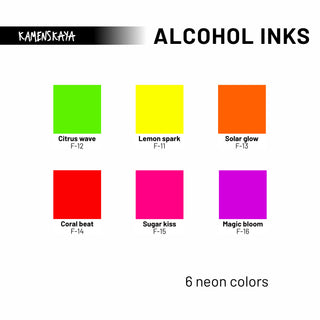 Neon Alcohol Ink F-12 "Citrus Wave"