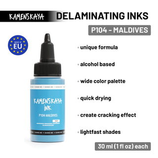 Encre délaminante à l'alcool P-104 'Maldives'