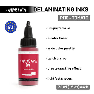 Delaminating Alcohol Ink P-110 'Tomato'