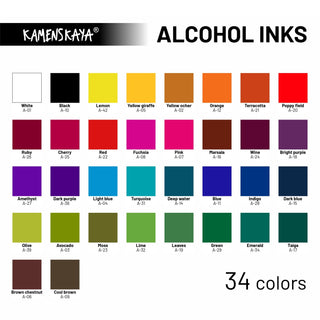 Alcohol Ink A - 01 'White' (100 ml) - Alcohol Ink, 'A' Line - KAMENSKAYA