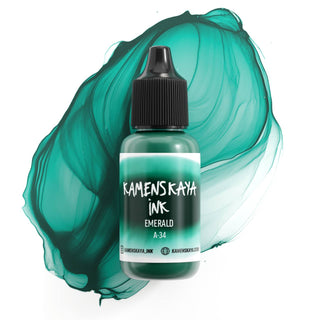 Alcohol Ink A - 34 'Emerald' - Alcohol Ink, 'A' Line - KAMENSKAYA