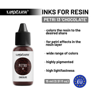 Alcohol Ink for Resin - Petri 13 'Chocolate' - Alcohol Inks for Petri Art - KAMENSKAYA
