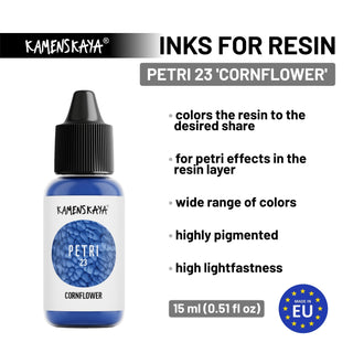 Alcohol Ink for Resin - Petri 23 'Cornflower' - Alcohol Inks for Petri Art - KAMENSKAYA