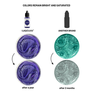 Alcohol Ink for Resin - Petri 24 'Milk malachite' - Alcohol Inks for Petri Art - KAMENSKAYA