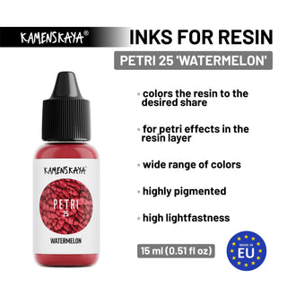Alcohol Ink for Resin - Petri 25 'Watermelon' - Alcohol Inks for Petri Art - KAMENSKAYA
