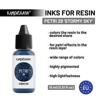 Alcohol Ink for Resin - Petri 28 'Stormy sky' - Alcohol Inks for Petri Art - KAMENSKAYA