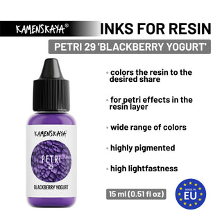 Alcohol Ink for Resin - Petri 29 'Blackberry yogurt' - Alcohol Inks for Petri Art - KAMENSKAYA