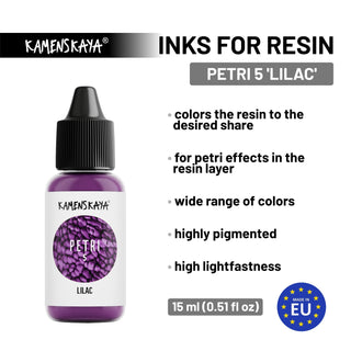 Alcohol Ink for Resin - Petri 5 'Lilac' - Alcohol Inks for Petri Art - KAMENSKAYA