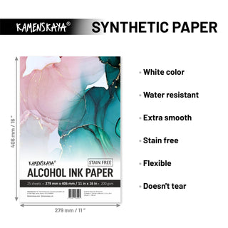 Alcohol Ink Paper Set - Materials for Ink Art - KAMENSKAYA