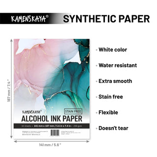 Alcohol Ink Paper Set - Materials for Ink Art - KAMENSKAYA