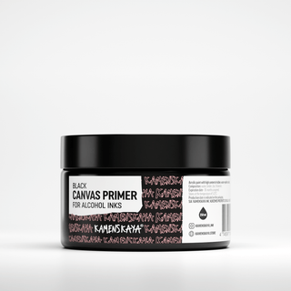 Black canvas primer - Materials for Ink Art - KAMENSKAYA
