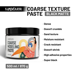 Coarse modeling paste (Black matte) - Modeling Paste - KAMENSKAYA