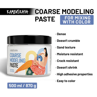 Coarse modeling paste (For mixing with color) - Modeling Paste - KAMENSKAYA