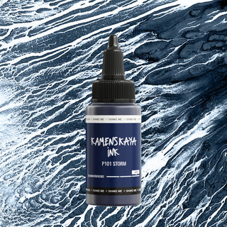 Delaminating Alcohol Ink P - 101 'Storm' - Alcohol Ink, Delaminating Collection - KAMENSKAYA