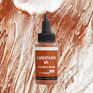Delaminating Alcohol Ink P - 125 'Sunset of Mars' - Alcohol Ink, Delaminating Collection - KAMENSKAYA