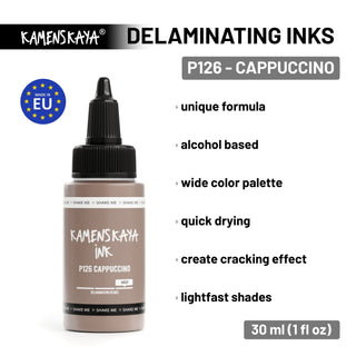 Delaminating Alcohol Ink P - 126 'Cappuccino' - Alcohol Ink, Delaminating Collection - KAMENSKAYA