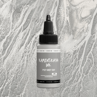 Delaminating Alcohol Ink P - 127 'Grey sky' - Alcohol Ink, Delaminating Collection - KAMENSKAYA