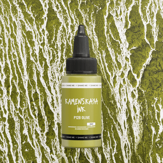 Delaminating Alcohol Ink P - 128 'Olive' - Alcohol Ink, Delaminating Collection - KAMENSKAYA