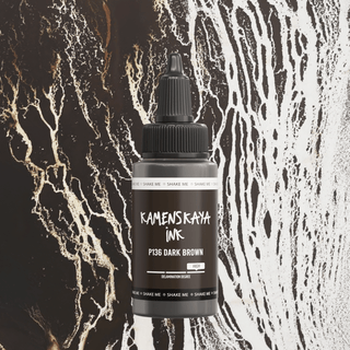 Delaminating Alcohol Ink P - 136 'Dark brown' - Alcohol Ink, Delaminating Collection - KAMENSKAYA