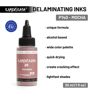 Delaminating Alcohol Ink P - 140 'Mocha' - Alcohol Ink, Delaminating Collection - KAMENSKAYA