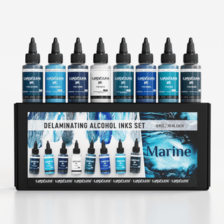 Delaminating Alcohol Inks Set 'Marine' - Alcohol Ink, Delaminating Collection - KAMENSKAYA