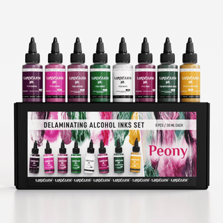Delaminating Alcohol Inks Set 'Peony' - Alcohol Ink, Delaminating Collection - KAMENSKAYA