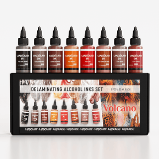 Delaminating Alcohol Inks set 'Volcano' - Alcohol Ink, Delaminating Collection - KAMENSKAYA