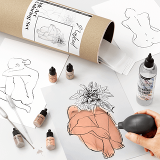 Ink Art Coloring Set 'Naked' - Alcohol Ink Set - KAMENSKAYA