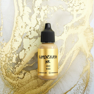 Metallic Alcohol Ink M - 033 'Gold' - Alcohol Ink, Metallic Collection - KAMENSKAYA