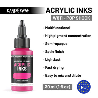 Neon acrylic ink W811 "Pop shock" - Acrylic Ink - KAMENSKAYA