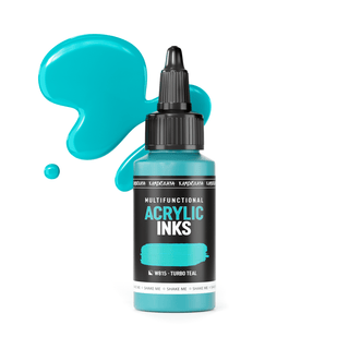 Neon acrylic ink W815 "Turbo teal" - Acrylic Ink - KAMENSKAYA