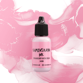 Pastel Alcohol Ink N - 008 'Strawberry with cream' - Alcohol Ink, Pastel Collection - KAMENSKAYA