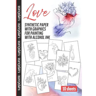 Synthetic paper with graphics - Materials for Ink Art - KAMENSKAYA