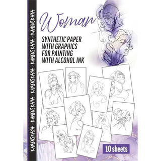 Synthetic paper with graphics - Materials for Ink Art - KAMENSKAYA