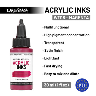 W1118 Magenta - Acrylic Ink - KAMENSKAYA
