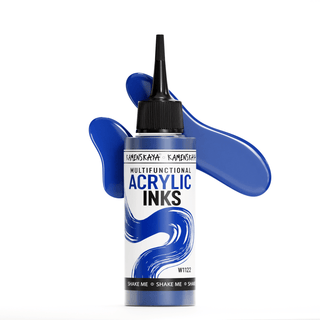 W1122 Blue denim - Acrylic Ink - KAMENSKAYA