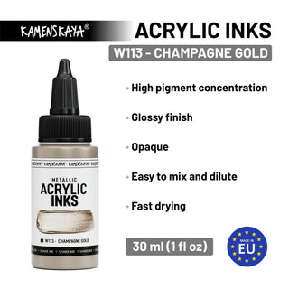 W113 Champagne gold - Acrylic Ink - KAMENSKAYA