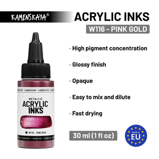 W116 Pink gold - Acrylic Ink - KAMENSKAYA
