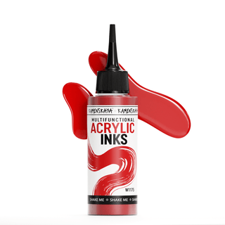 W1175 Red coral - Acrylic Ink - KAMENSKAYA