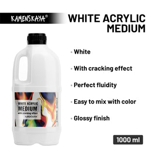 White acrylic medium with cracking effect - Acrylic Medium - KAMENSKAYA