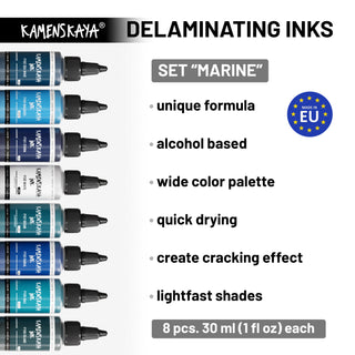 Delaminating Alcohol Inks Set 'Marine'