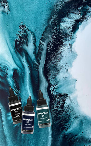 KAMENSKAYA Acrylic Inks for Artists - 'Blue Denim' Acrylic Ink, 1 Fl Oz (30  ml)