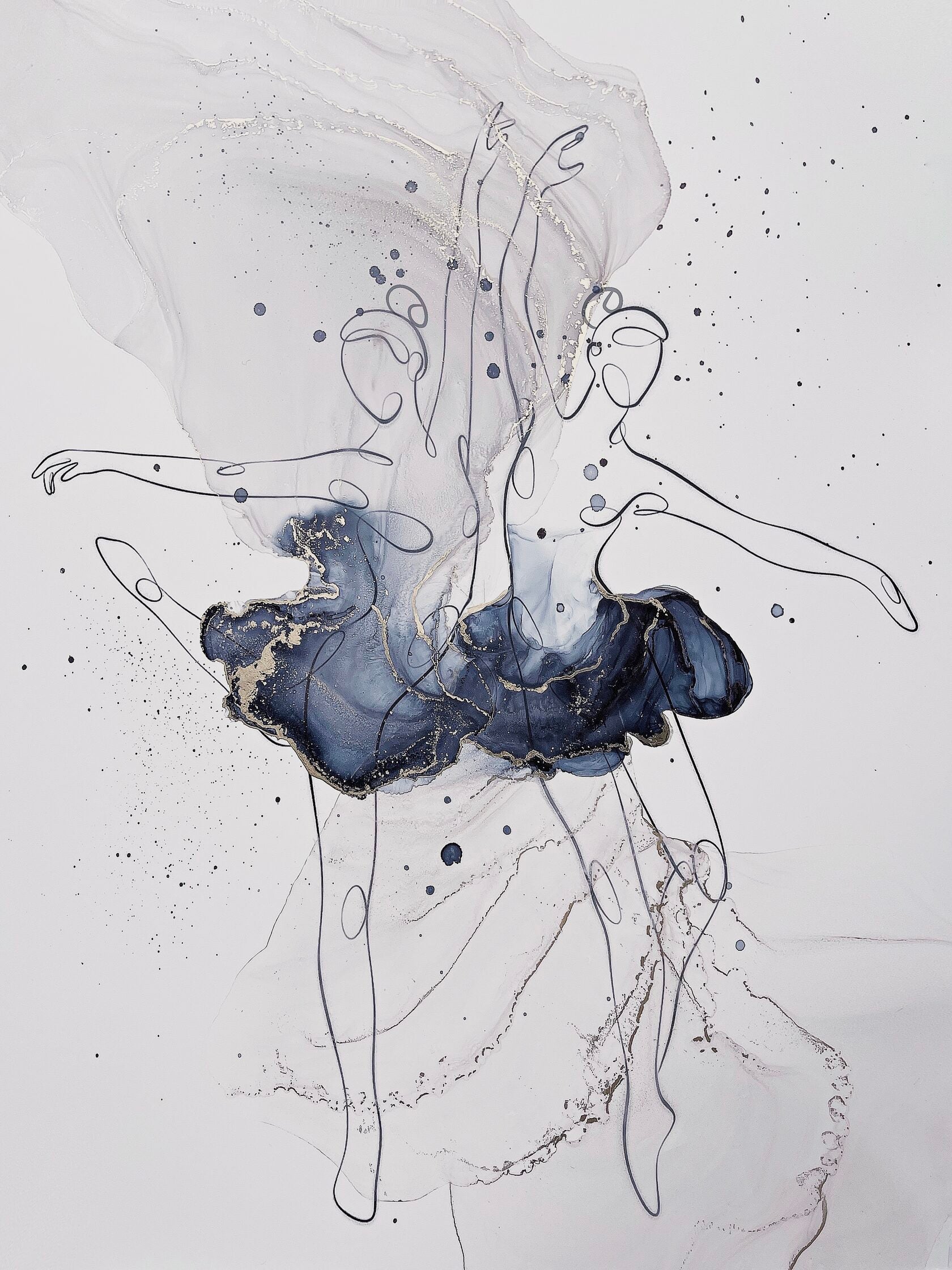 Ink Art Coloring Set 'Ballerinas' – KAMENSKAYA