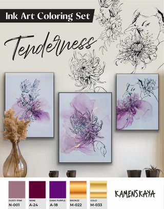 Ink Art Coloring Set 'Tenderness'