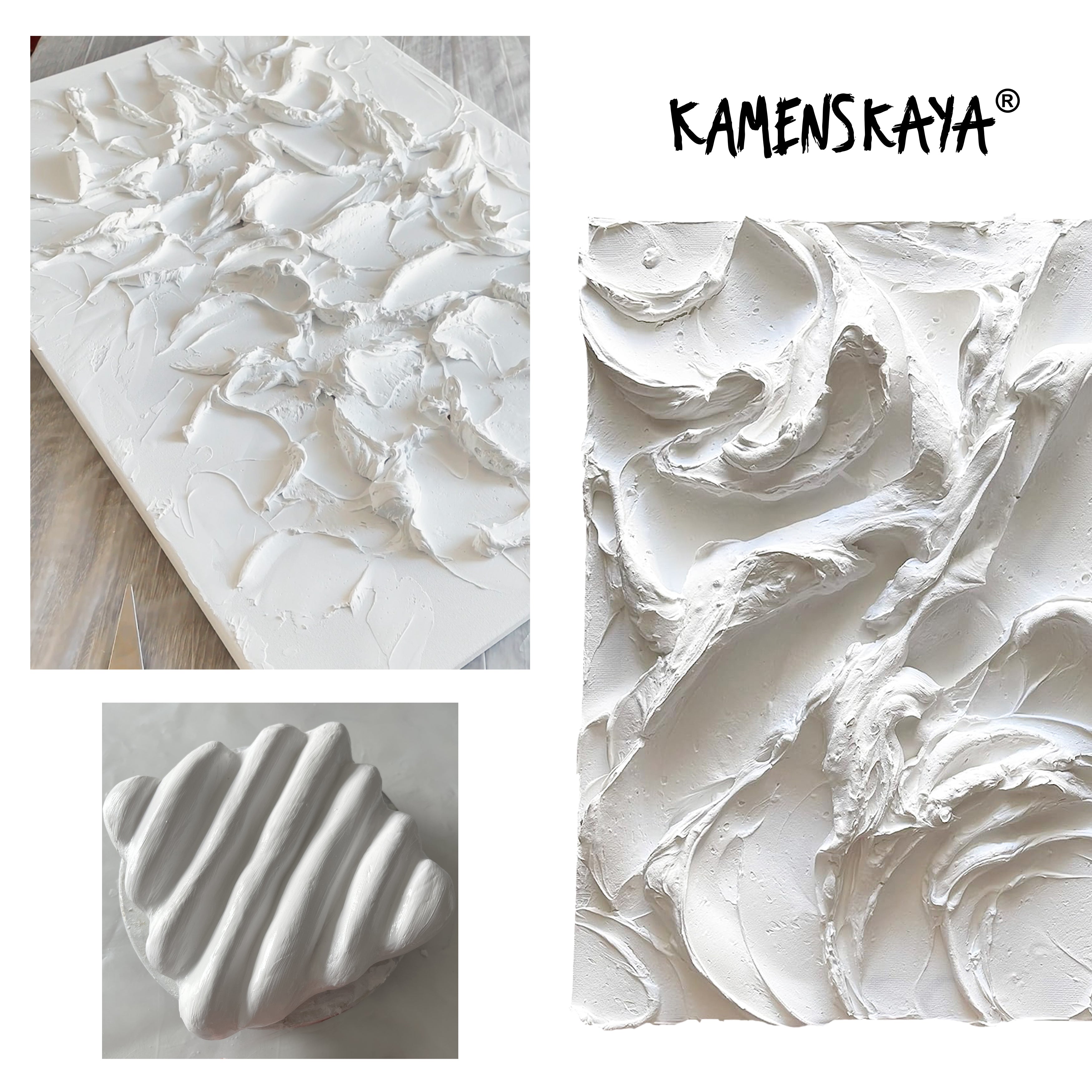 Fluffy Texture Paste, White Thick Paint, White Thick Paste, Thick Paste,  Thick Paint, White Medium Paste, Embossing Paste, Molding Paste, 