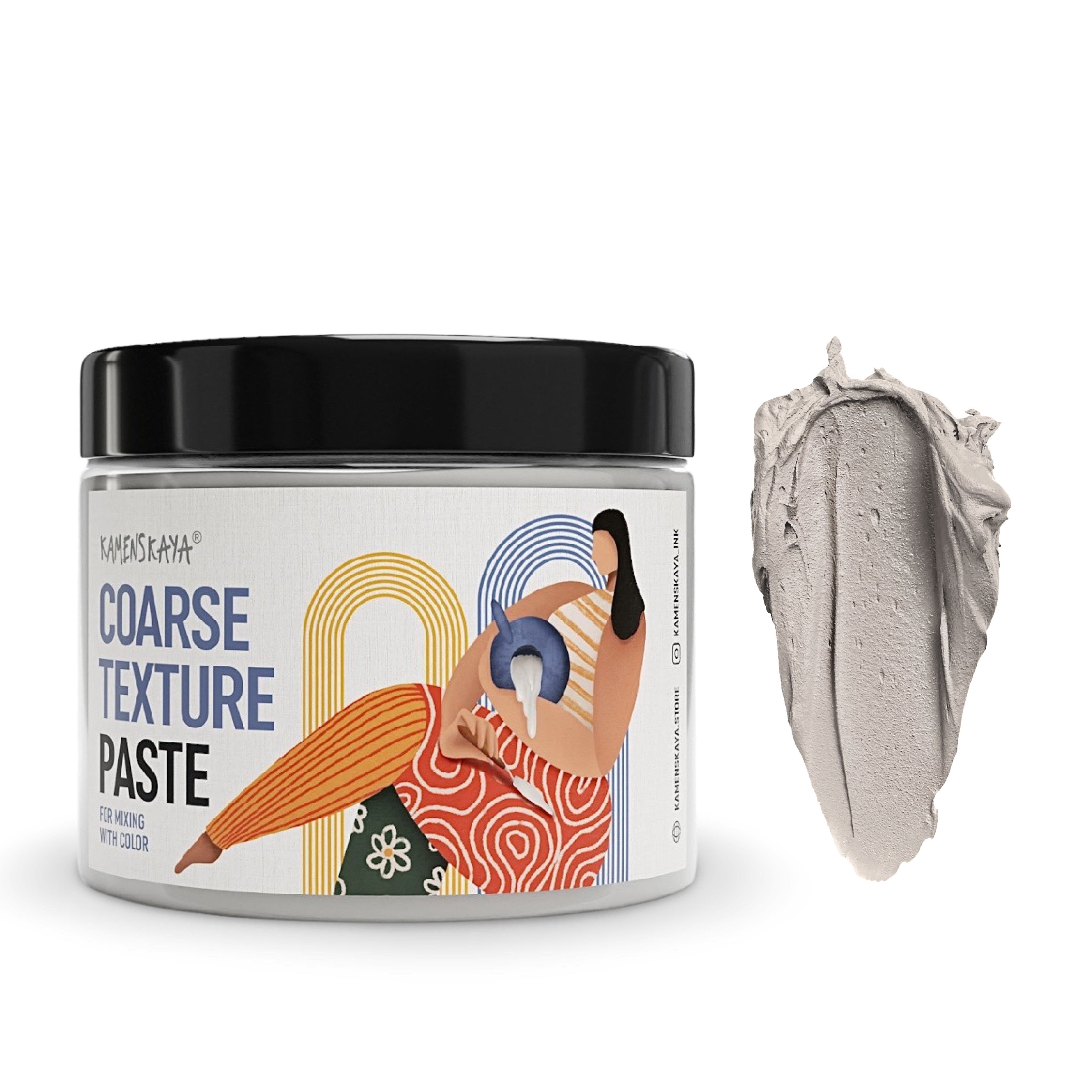 Coarse texture paste (For mixing with color) – KAMENSKAYA