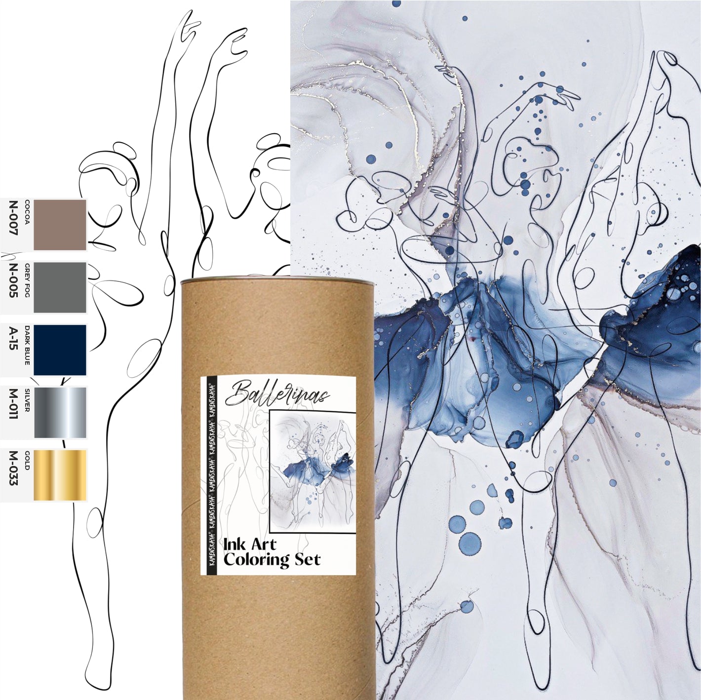  KAMENSKAYA Acrylic Inks for Artists - Acrylic Ink Set