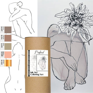 Ink Art Coloring Set 'Naked'