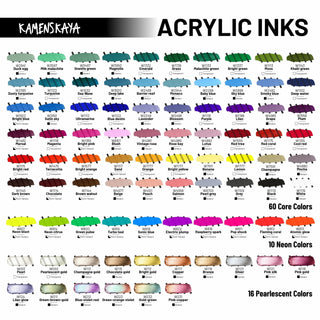 Acrylic Ink Set – Citrus Violet (4 Pack) - Core Acrylic Inks - KAMENSKAYA
