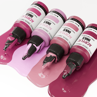 Acrylic Ink Set – Pink Spectrum (4 Pack) -Core Acrylic Inks- KAMENSKAYA